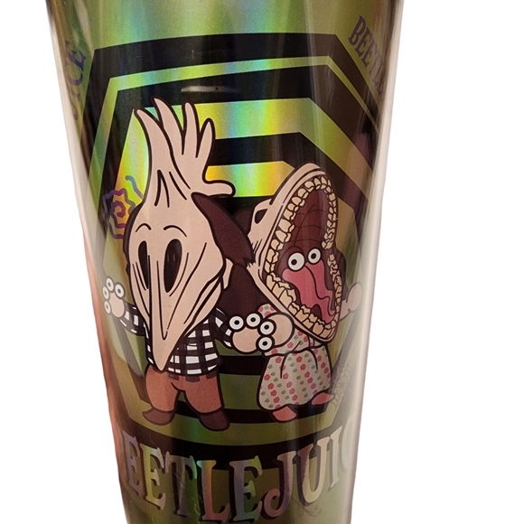 Beetlejuice Barbra and Adam Theme 20 Oz Insulated Plastic Cup - Picture 2 of 7